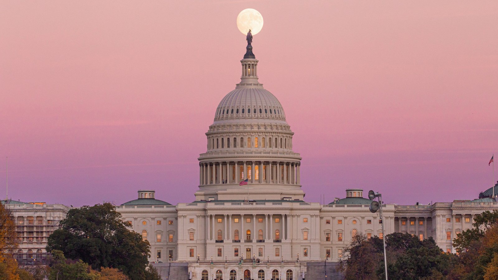 United States Capitol Building at dusk